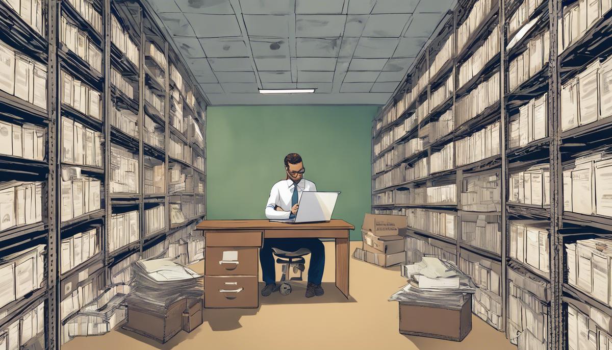 A federal contractor successfully navigating an OFCCP audit, with organized records and a diverse workforce.